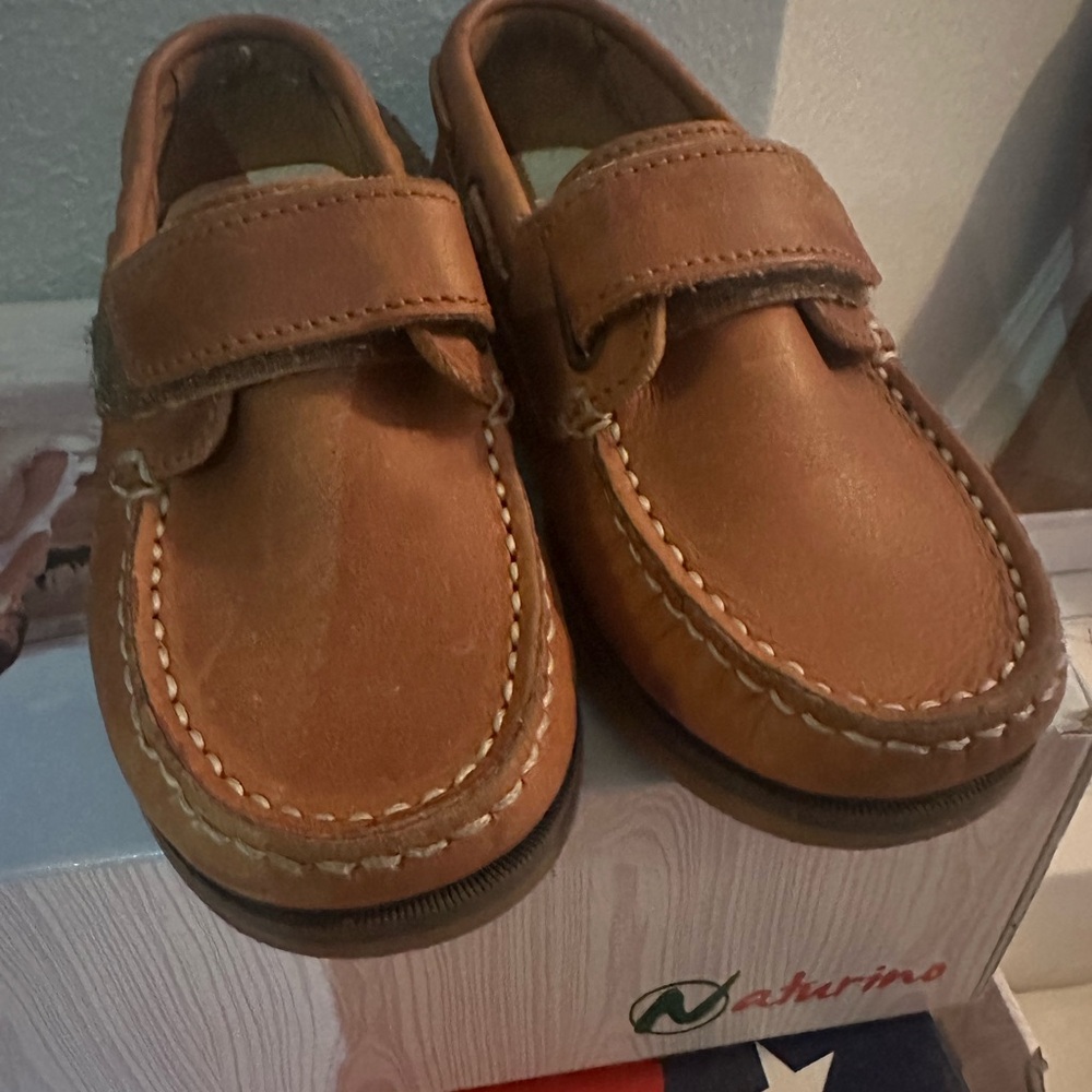 Naturino Brown Moccasins with Classic Style Worn Once